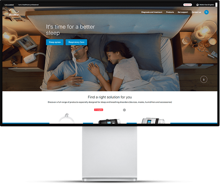 Aperçu site web resmed