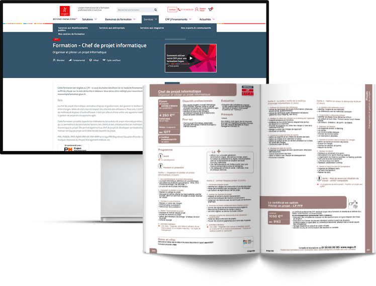 apercu site web et catalogue papier cegos